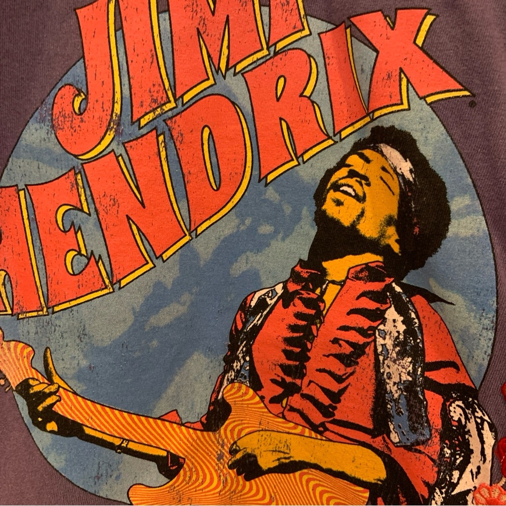 Custom Women’s Jimi Hendrix Upcycled Salmon Corduroy Pearl Snap Shirt